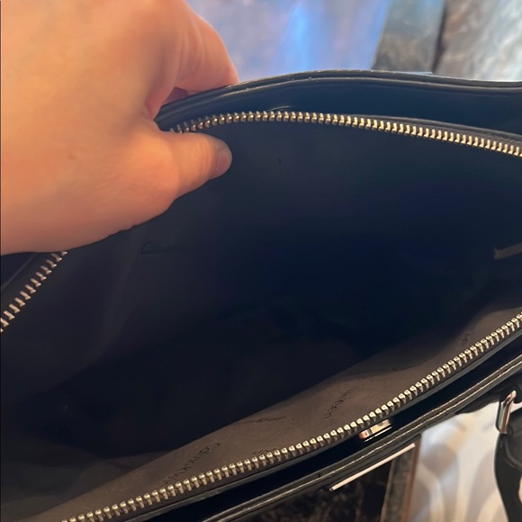 Closing Sept 1! Calvin Klein Two-Tone Black and Cream Tote - Picture 8 of 9